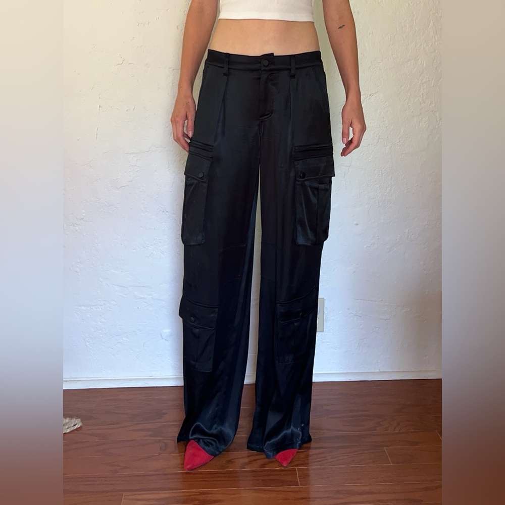 Alice and Olivia Silk Cargo Pants, size 4.